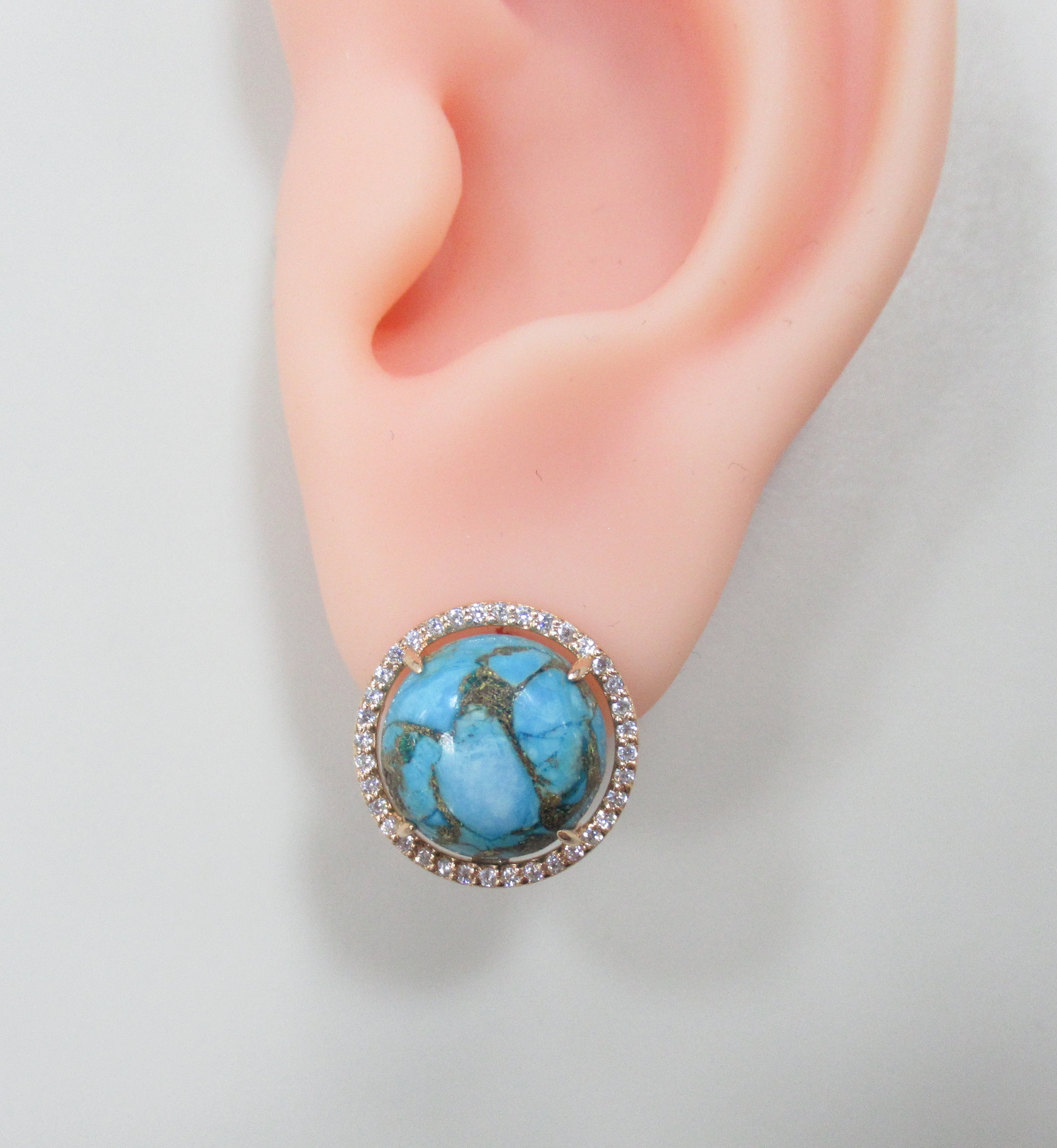 Серебряные серьги с бирюзой